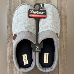 Dearfoams Cozy Comfort Men’s Lounge Clog Slipper Gray LRG 11-12 Machine Washable